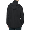 Personne vue de dos portant une veste noire à capuche