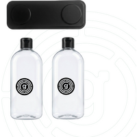 Gelmags Magnet-RefillDuo-set met navulflessen 2 x 250 ml met magnetische strip, zwart