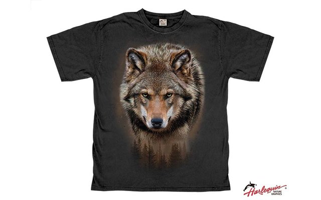 Harlequin Lone Wolf Dark Shadow Herren T-Shirt