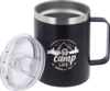 Camplife Edelstahl Thermo-Trinkbecher mit Henkel und Deckel 450 ml schwarz