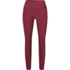 Leggings bordeaux a vita alta con tasca laterale con cerniera