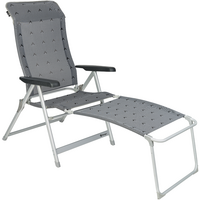 Berger Luxus XL Klappsessel Set inkl. Beinauflage grau