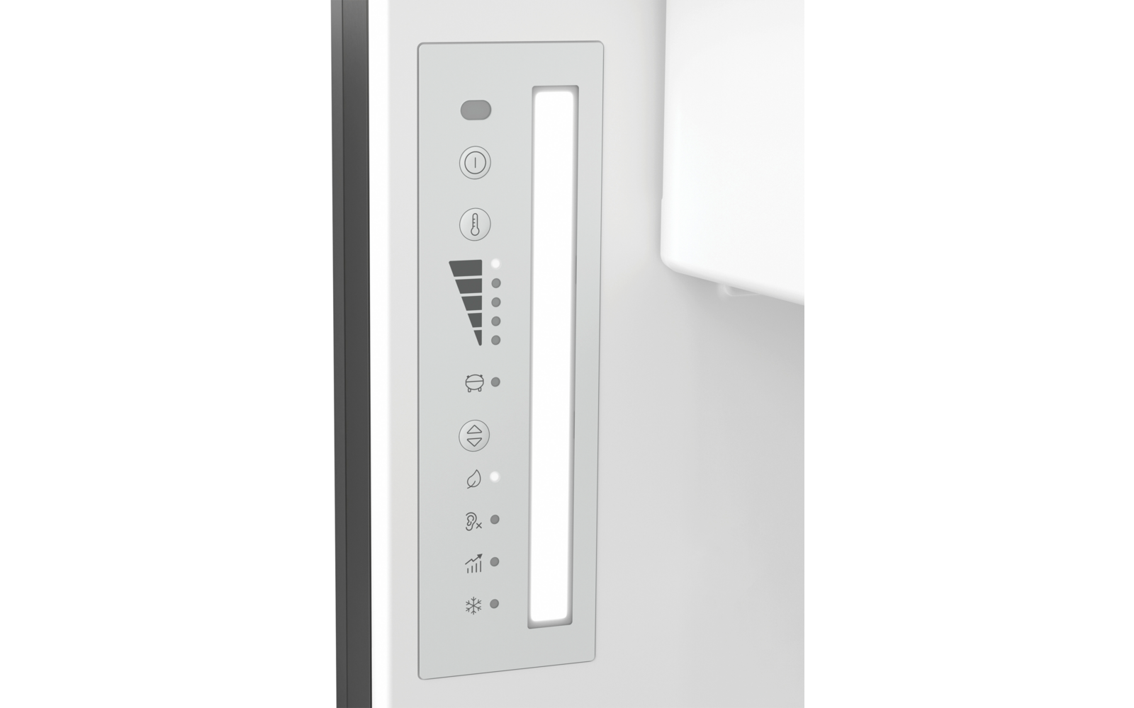 Badkamerradiator met bedieningspaneel en temperatuurweergave