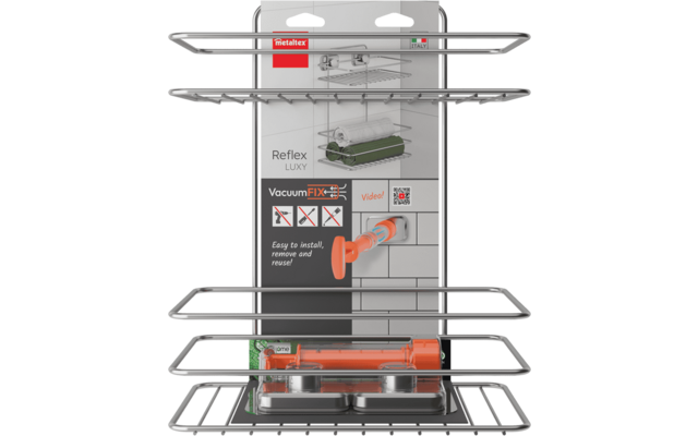 Image du produit Metaltex Reflex LUXY VacuumFix Handtuchregal 2 Etagen 26 x 16 x 35 cm chromfarben 1