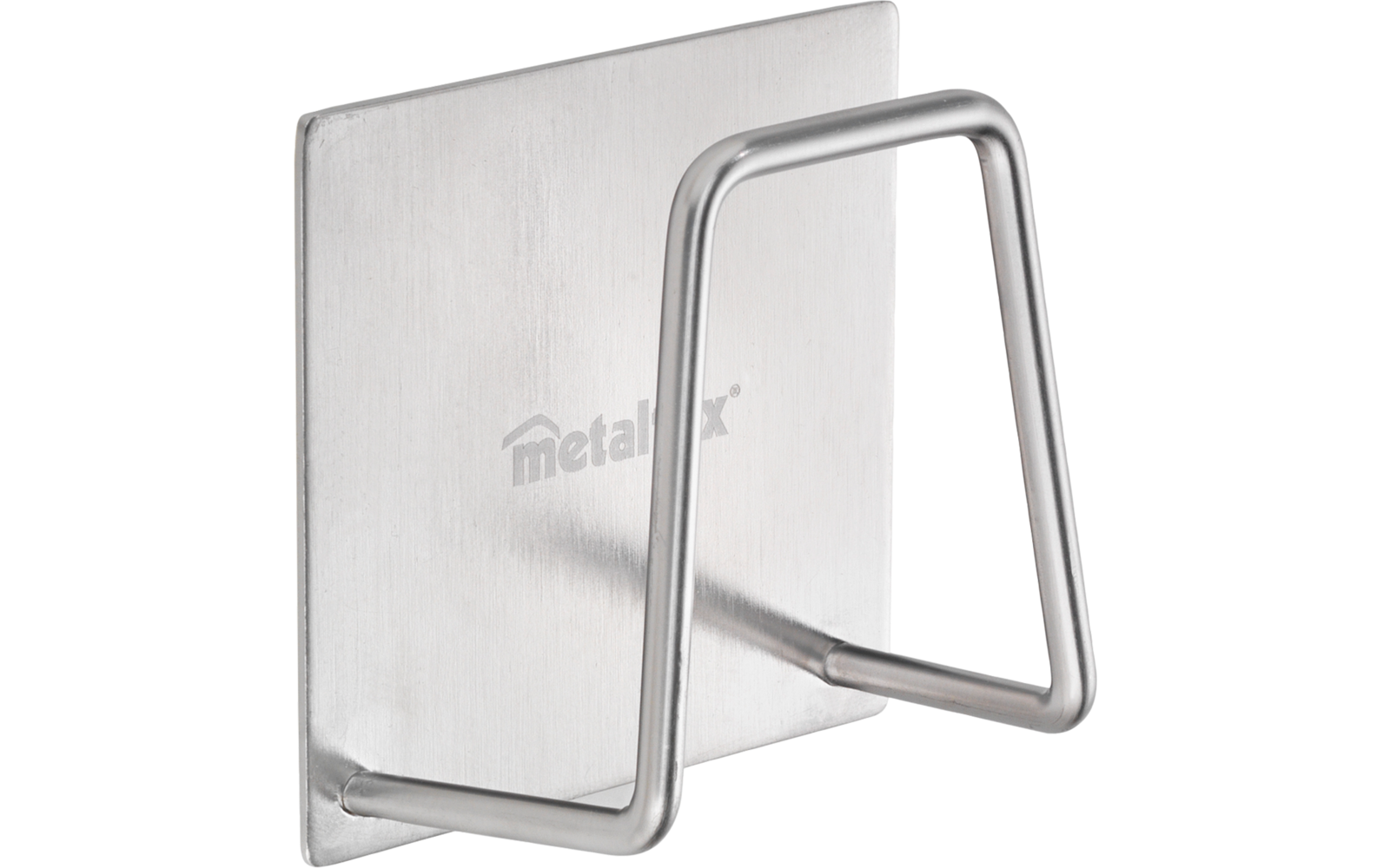 Metallhalterung aus Edelstahl mit abgerundeten Ecken