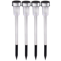 Lampes solaires en acier inoxydable set de 4 Grundig