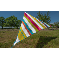 Bent Awning Zip Canvas Caribbean Design White Striped