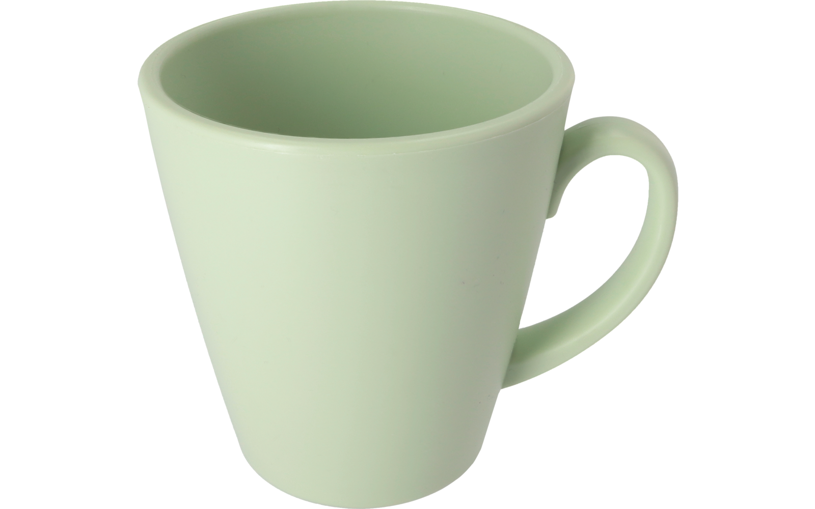 Hellgrüne Tasse mit Henkel