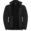 Schwarze Jacke mit Reißverschluss und hohem Kragen