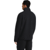 Person von hinten mit schwarzer Jacke und kurzem Haar