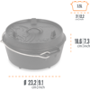 Kleines Produktbild Petromax Dutch Oven Feuertopf aus Gusseisen mit Deckel und Standf&uuml;&szlig;en 3,5 Liter 1