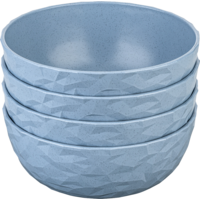 Koziol Club Bowl Schale 4-tlg. 700 ml - Nature Flower Blue