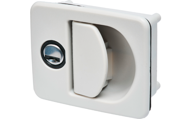 STS Kubus external lock with recessed grip for plug-in cylinder inserts HSC / FF2 white