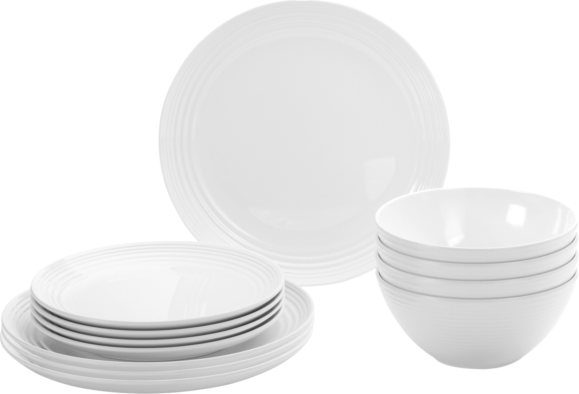 Set Stoviglie Da Campeggio Brunner 12 Pezzi Per 4 Persone | Piatti E Ciotole In Melamina Antiscivolo Midday Bluebay