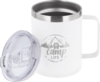 Camplife Edelstahl Thermo-Trinkbecher mit Henkel und Deckel 450 ml wei&szlig;