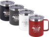 Camplife Edelstahl Thermo-Trinkbecher mit Henkel und Deckel 450 ml wei&szlig;