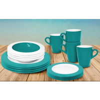 Omada Teller- und Sch&uuml;ssel-Set 16-tlg. sea blue f&uuml;r 4 Personen