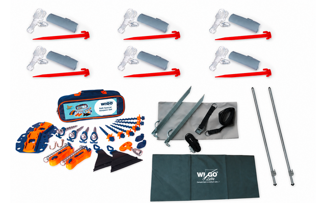 Produktbild Wigo Rock and Rolli Paket Plus Markisenzelt Zubeh&ouml;rset inkl. Tragetasche 1