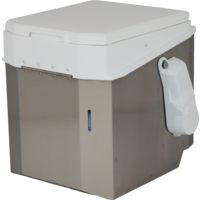 BioTioo 2.0 RL-M Trockentrenntoilette mit vollautomatischem Motor 12V / 24V / manuellem R&uuml;hrwerk / L&uuml;fter edelstahl