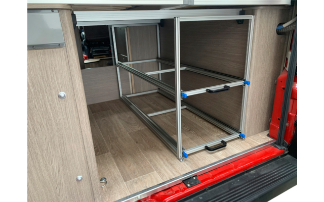 Sistema de estanterías extraíbles traseras para furgonetas SYS-RACK 124 x 49 x 65,5 cm