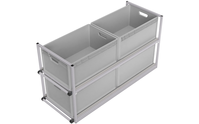 Produktbild SYS-RACK Kastenwagen Heckauszug Regalsystem 120 cm Auszugtiefe 1