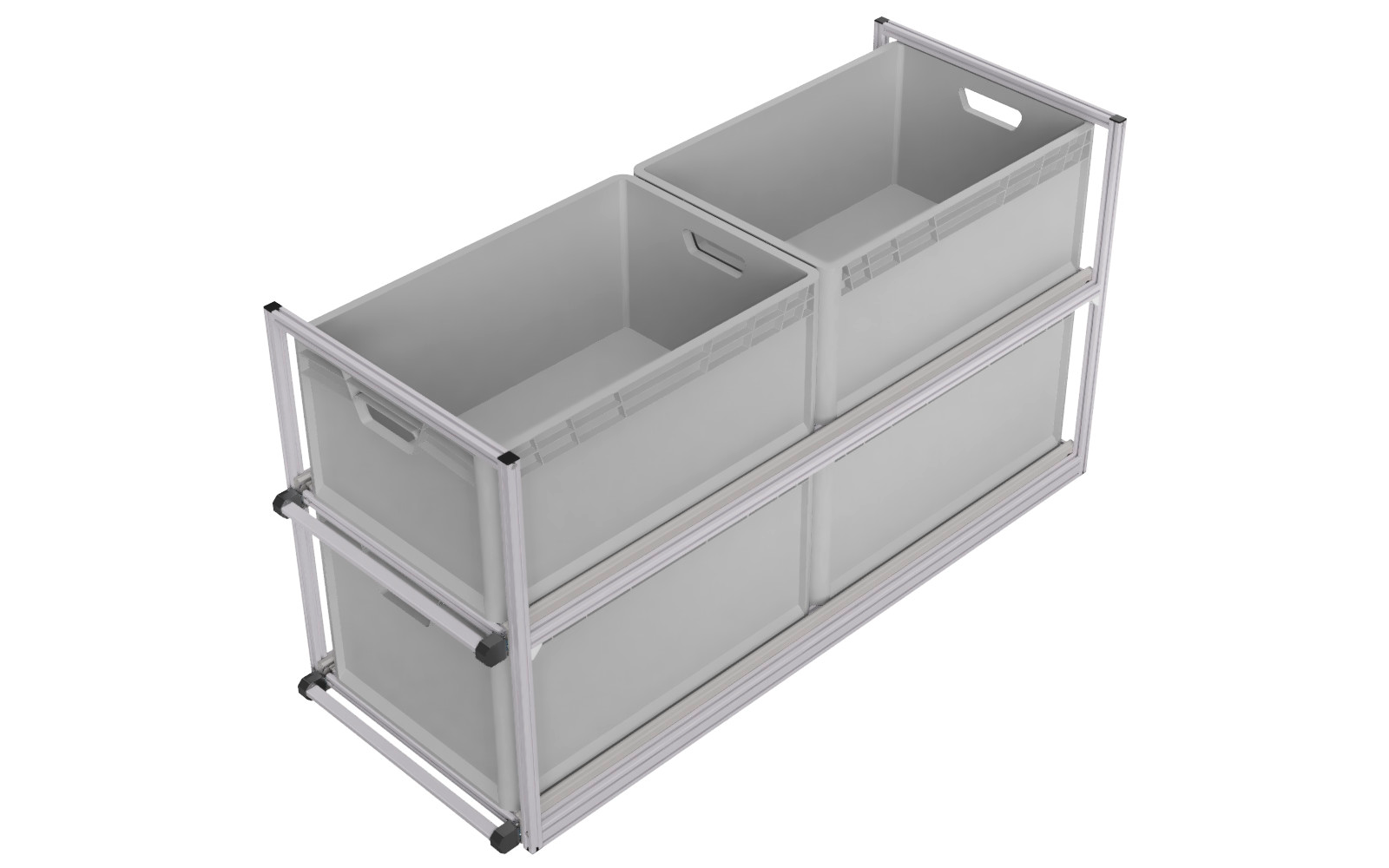 Produktbild SYS-RACK Kastenwagen Heckauszug Regalsystem 120 cm Auszugtiefe 1