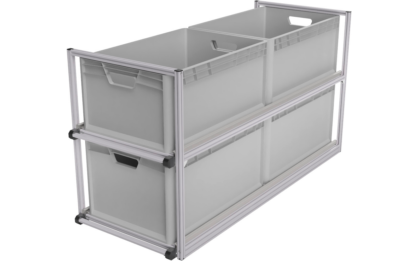 Produktbild SYS-RACK Kastenwagen Heckauszug Regalsystem 120 cm Auszugtiefe 1