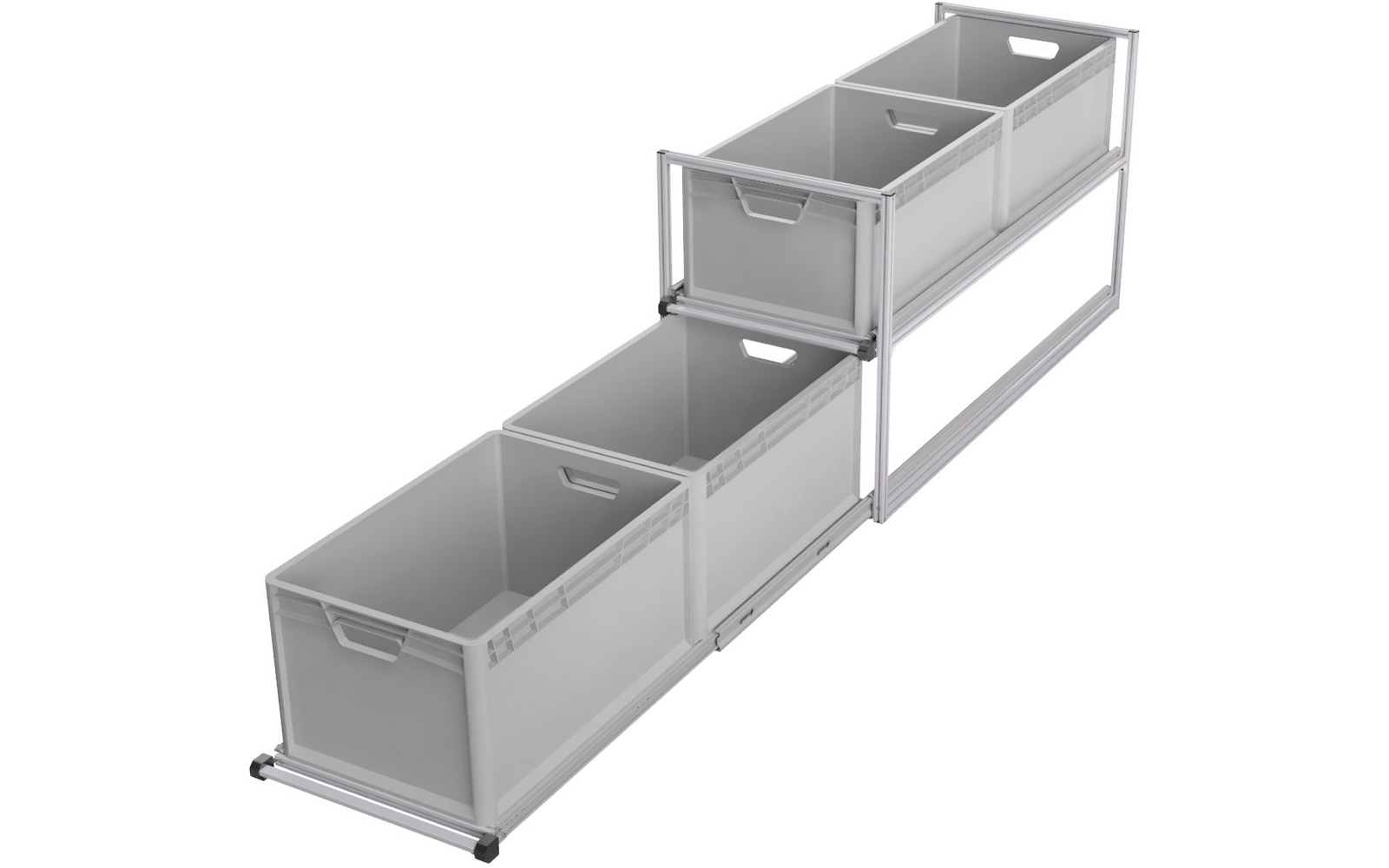 Produktbild SYS-RACK Kastenwagen Heckauszug Regalsystem 120 cm Auszugtiefe 1