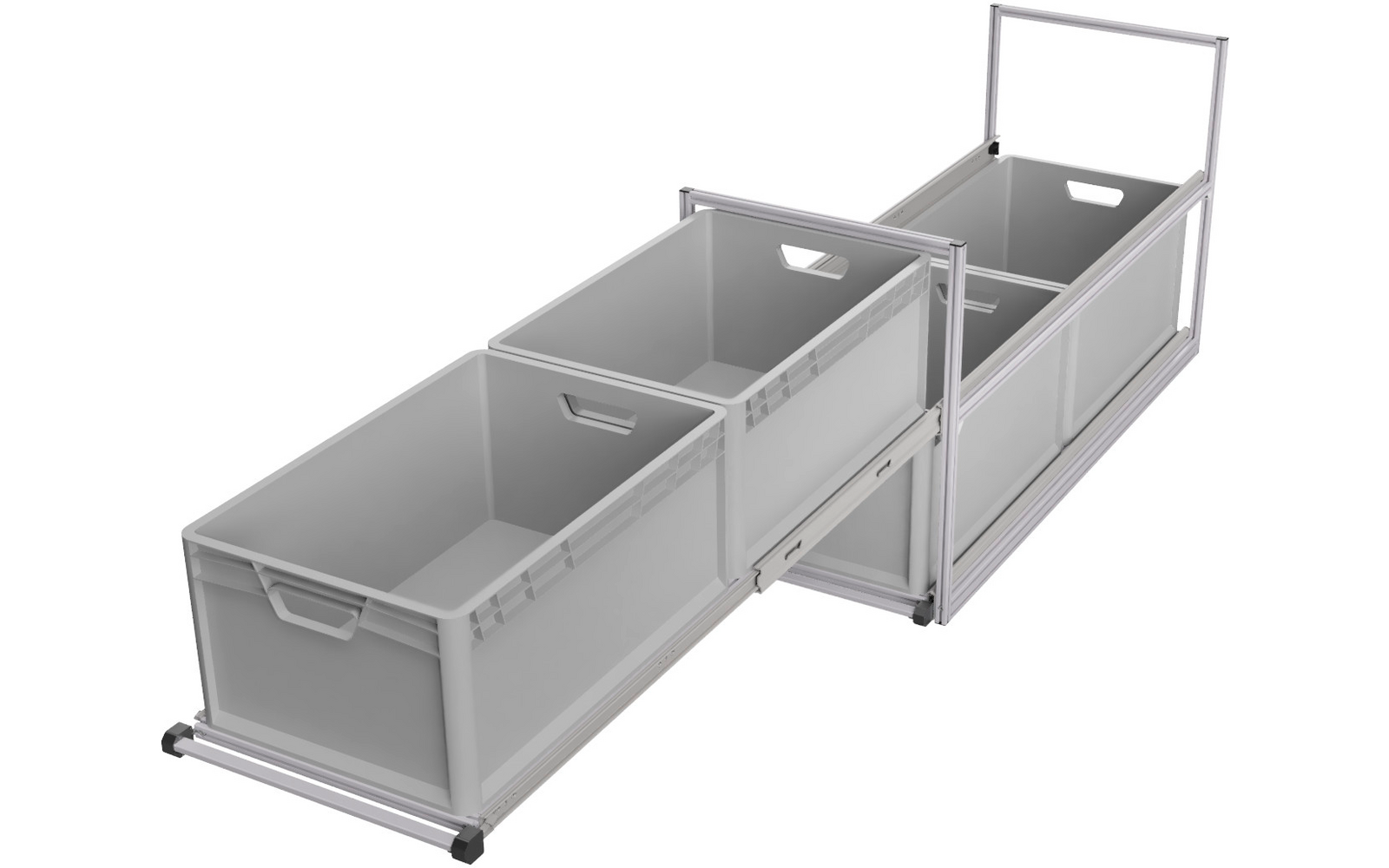 Produktbild SYS-RACK Kastenwagen Heckauszug Regalsystem 120 cm Auszugtiefe 1