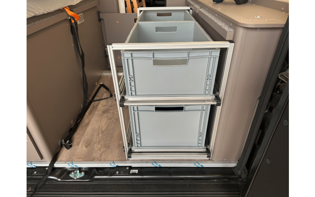 Produktbild SYS-RACK Kastenwagen Heckauszug Regalsystem 120 cm Auszugtiefe 1