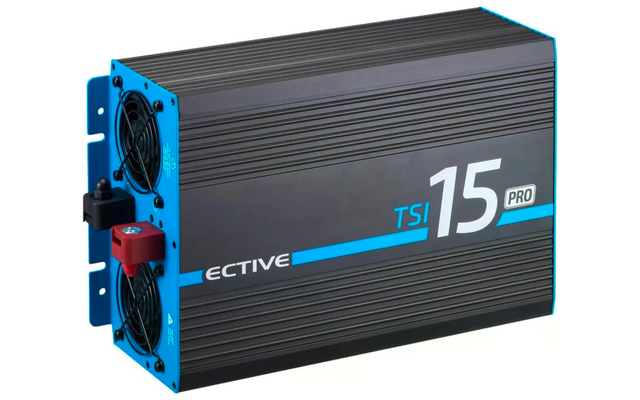 Schwarzes elektronisches Gerät mit blauen Akzenten und der Aufschrift 'TSi 15 Pro'