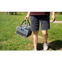 Berger Faltbox Milo mit Flascheneinsatz blau/schwarz