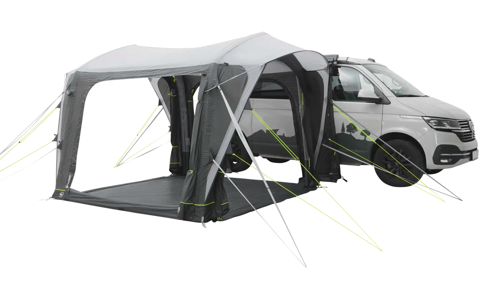 Zwei weiße Autos, eines teilweise verdeckt, auf grauem Hintergrund