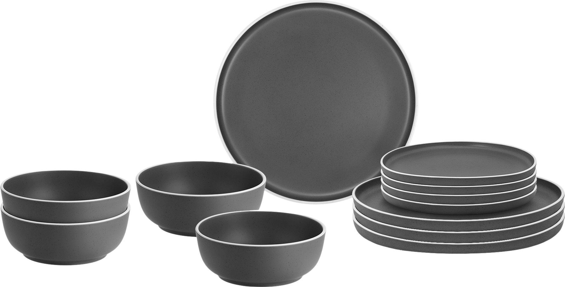 Brunner Set Stoviglie melamina Midday Amadè 12pz Bianco