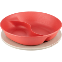 Assiette à compartiment avec couvercle 1,5 litre nature coral Connect Separee Koziol