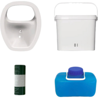 DIY Set M for Compact Composting Toilets Oval White Trelino
