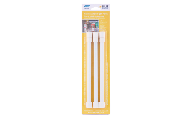Lily support bars for refrigerators 3 pack 25.5 to 43 cm
