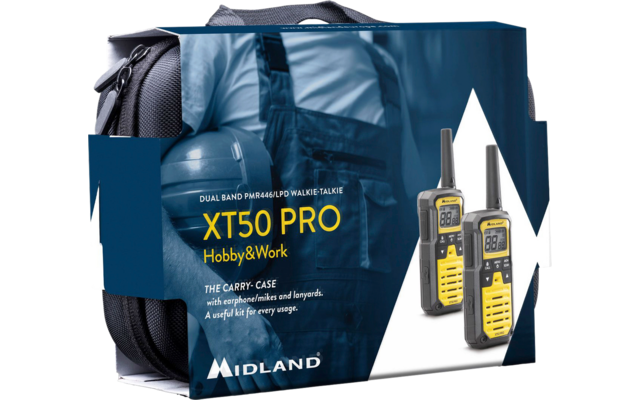 Midland XT50 Pro Pair in custodia, giallo