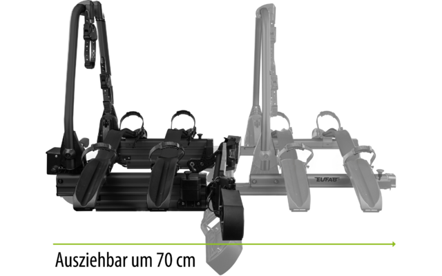 Product afbeelding EUFAB SD260 Fl&uuml;gelt&uuml;r Fahrradtr&auml;ger 2 Fahrr&auml;der 60 kg E-Bike geeignet 1
