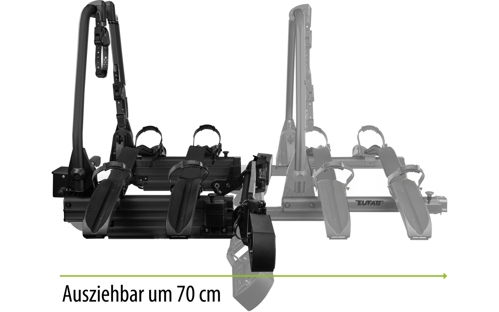 Product afbeelding EUFAB SD260 Fl&uuml;gelt&uuml;r Fahrradtr&auml;ger 2 Fahrr&auml;der 60 kg E-Bike geeignet 1