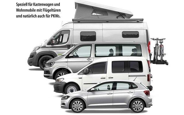 Product afbeelding EUFAB SD260 Fl&uuml;gelt&uuml;r Fahrradtr&auml;ger 2 Fahrr&auml;der 60 kg E-Bike geeignet 1