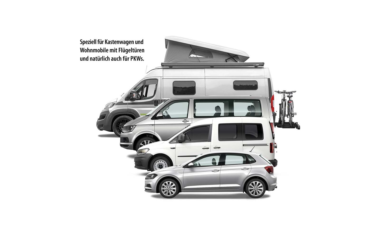 Product afbeelding EUFAB SD260 Fl&uuml;gelt&uuml;r Fahrradtr&auml;ger 2 Fahrr&auml;der 60 kg E-Bike geeignet 1