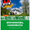 Titelbild eines Wohnmobil-Handbuchs mit einem weißen Wohnmobil auf einem Feld unter blauem Himmel und grünen Bäumen