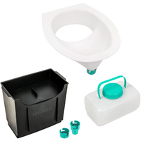 TROBOLO Do it yourself set of 4 parts for building your own urine-diverting toilet 6.5 liters white