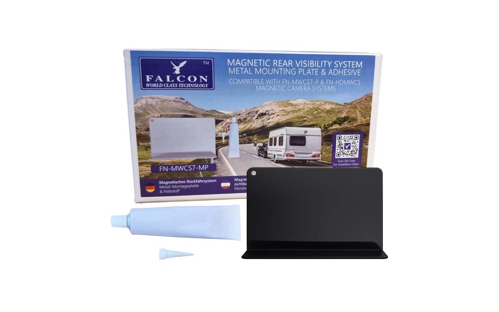 Produktbild Falcon Metall-Montageplatte f&uuml;r Magnet-Funkkamera FN-MWCS7-R mit Klebefl&auml;che 1
