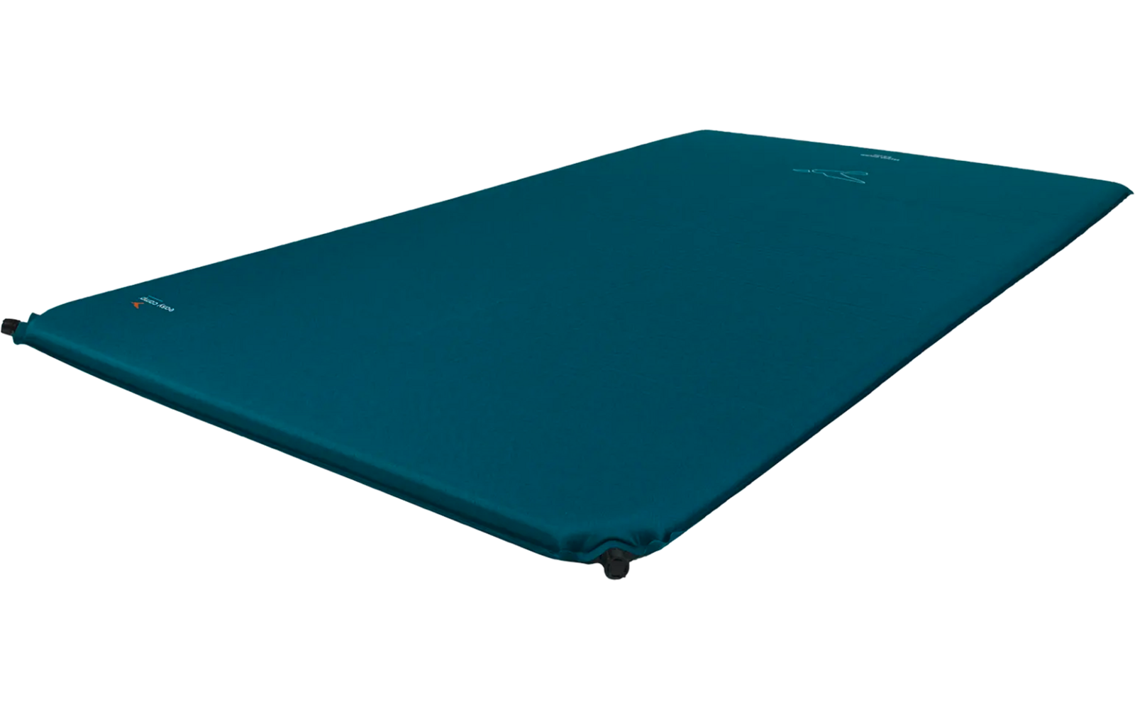 Ein dunkelblaues rechteckiges Kissen