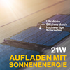 Zonnepanelen op een dak met zonlicht