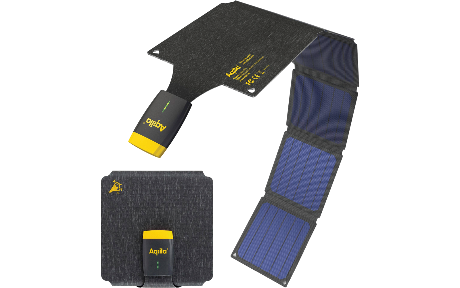 Draagbaar opvouwbaar zonnepaneel met meerdere segmenten en USB-poort