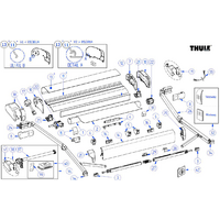 Thule achterpaneelbehuizing voor luifel Omnistor 9200 4,0 meter V2 - Thule reserveonderdeelnummer 1500602812