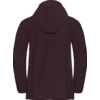 Dunkelrote Kapuzenjacke von hinten